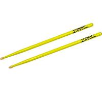 Zildjian Z5AACDGY Wood Tip Bacchette, Neon Yellow, 5A