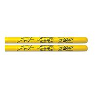 Zildjian Artist Series - Bacchette in legno di noce americano Josh Dun"Trench", punta in legno, colore: giallo