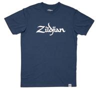 Zildjian - ZATS0062 Slate Blue Logo Tee - T-Shirt Blu con Logo, Taglia M
