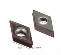 Zilimontt 10 pezzi DCMT070204 YBC205 Inserti in carburo con chiave per tornio barra di tornitura, per inserti CNC indicizzabili per lavorazione dell'acciaio, forma a rombo a 55 gradi, posteriore a 7