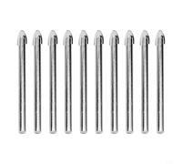 Zilimontt 10 punte da trapano in carburo da 6 mm per piastrelle di ceramica, per trapani elettrici, lunghezza 71 mm con diametro del gambo 45 mm, compatibili con materiali duri e fragili come Grani