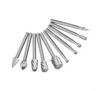 Zilimontt 10 pz/8 Pollice Per HSS Router Drill Bit Set Frese Rotanti Strumento per Legno Metallo Intaglio e Fresatura con 3mm Shank