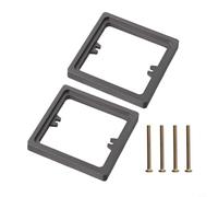 Zilimontt 2 distanziatori per presa singola, 1 banda, piastra quadrata da 10 mm, estensione con viti da 40 mm, prolunga per scatola di uscita elettrica in ABS, per installazione di cavi e spazio