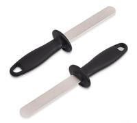 Zilimontt 2 lime per affilatura bifacciali con manico ergonomico, grana 400/1000, strumento abrasivo per lame, scalpelli, forbici e piallatrici, non richiede acqua