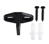 Zilimontt 2 rulli regolabili per guida del pavimento della porta del fienile, in plastica nera, fermaporta, anti-oscillazione, per porte in legno, scorrevolezza silenziosa e scorrevole, 2 pezzi
