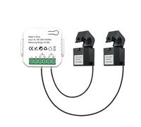 Zilimontt 2 Way WiFi Energy Monitor Switch Meter Bidirection 2 canali con morsetto App Monito Misurazione della potenza in tempo reale Analisi corrente (contatore elettrico a 2 vie+CT) (contatore