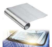 Zilimontt 25 x 50 cm auto scudo termico isolamento cofano fonoassorbente pellicola protettiva tappetino con tessuto E-Glass e rivestimento in alluminio per vano motore e protezione scarico