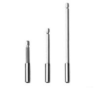 Zilimontt 3 pezzi / 4 "Hex Quick Release Magnetico Cacciavite Extension Bit Holder per utensili elettrici, lunghezza 60mm/100mm/150mm, Costruzione in acciaio al carbonio con finitura grigia