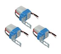 Zilimontt 3Pics AC/DC 12 V 10 A interruttore automatico sensore di luce per esterni, fotocellula interruttore di controllo con potenza di carico 2200 W, portata 10 m, impermeabile IP65 - blu bianco