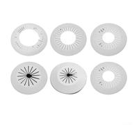 Zilimontt 4 coperture per tubi da parete in PP bianco, rosetta per tubi resistenti al cavo, piastra decorativa per rubinetto doccia, acqua, per perforazioni tubi dell'aria, gelo e condotto di calore