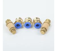 Zilimontt 4V210-08 Valvola pneumatica a solenoide a 5 porte 2 posizioni con connettore, DC 12V, filettatura BSPT G1/4, IP65, corpo in metallo e plastica, per automazione industriale