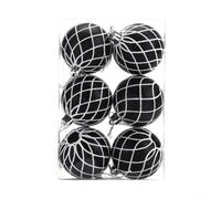 Zilimontt 6 palline di Natale scintillanti realizzate in plastica, progettate per essere appese agli alberi o decorare feste e spazi abitativi con scintille festive (CJ192)