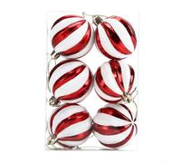 Zilimontt 6 palline di Natale scintillanti realizzate in plastica, progettate per essere appese agli alberi o decorare feste e spazi abitativi con scintille festive (CJ193)