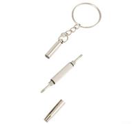 Zilimontt 7,6 cm - Mini cacciavite portachiavi strumento con scanalatura, per Phillips e teste esagonali per occhiali, orologi e piccole riparazioni elettroniche