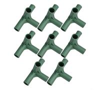 Zilimontt 8 connettori per telaio serra per tubi in PVC e metallo da 19 mm, staffe in plastica per strutture da giardino per supporto piante e costruzione di tende da sole (4#)