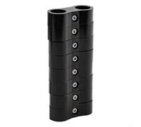 Zilimontt 8 pezzi in lega di alluminio nero separatore morsetto raccordo connettore per tubi olio carburante 4AN e 6AN, posizionamento anteriore posteriore sinistro e destro del veicolo (AN4)