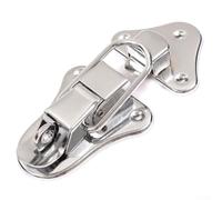 Zilimontt 95 mm cromato Aviation Tool Box Buckle Lock, Ferro Snap Hasp fermo morsetto con fori pre-forati, chiusura lucchettabile per scatole di legno, valigie, bagagli,
