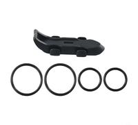 Zilimontt ABP - Gancio magnetico in plastica per canne da pesca, supporto a ventosa con cuscinetto in gomma antiscivolo e doppia gomma per fissaggio ad anello, compatto 4 x 1 cm, colore: nero