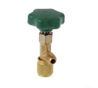 Zilimontt Acciaio inossidabile e ottone valvola rubinetto di refrigerazione Bottle Opener CT341, 7/16-28 UNF Thread, 1/4 SAE Connettore, Guarnizioni a prova di perdite, Rondella di gomma cloroprenica,