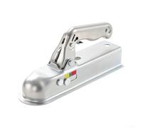 Zilimontt Accoppiatore per rimorchio da 50 mm per rimorchi non frenati fino a 750 kg, connettore di traino in acciaio pressato resistente con capacità di trazione di 800 kg, design compatto 26,5 x 6 x