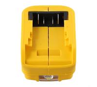 Zilimontt Adattatore per batteria per utensili elettrici con luce da lavoro a LED e doppia porta USB, compatibile con batterie al litio da 18 V Dewalt DCB203 DCB200, convertitore per dispositivi