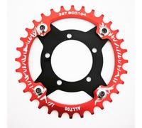 Zilimontt Adattatore per corona elettrico per bici 104BCD 40/42T Pignone in lega di alluminio per motore 01/02, durevole E-for per bici per componenti per bicicletta per una potenza fluida (rosso 32T)