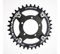 Zilimontt Adattatore per corona elettrico per bici 104BCD 40/42T Pignone in lega di alluminio per motore 01/02, durevole E-for per bici per componenti per bicicletta per una potenza fluida (nero 34T)