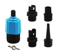 Zilimontt Adattatore per pompa ad aria per paddleboard e con 4 ugelli intercambiabili per valvola dell'aria, struttura in nylon e acciaio per un gonfiaggio rapido utilizzando compressore o pneumatico