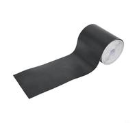 Zilimontt Adesivo in vinile nero opaco per portiera dell'auto, 10 m x 8 cm, nastro adesivo in fibra di carbonio 3D, senza bolle, rotolo adesivo in fibra di carbonio