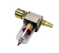 Zilimontt AF2000-02 Processore di sorgente d'aria Separatore pneumatico Acqua Olio Regolatore filtro aria per sistemi di compressore, corpo in lega di alluminio da 1/4 di pollice con tazza PC, 5µm