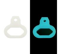 Zilimontt Anello di fissaggio in silicone luminoso per immersioni subacquee con gancio a doppia testa a sgancio rapido, fosforescente per supporto testa secondaria di ricambio per acque profonde e
