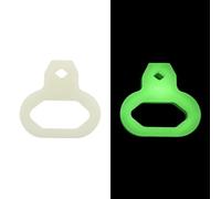 Zilimontt Anello di fissaggio in silicone luminoso per immersioni subacquee con gancio a doppia testa a sgancio rapido, fosforescente per supporto testa secondaria di ricambio per acque profonde e