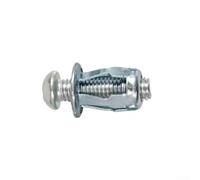 Zilimontt Assortimento di bulloni di ancoraggio a espansione a parete cava in acciaio al carbonio, 30 pezzi, viti di fissaggio tipo lanterna per targa, lampadario, casa o fabbrica (M4 x 25)