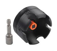 Zilimontt Attacco per trapano con dado e cerniera per aste filettate da 1/4", 3/8" e 1/2", strumento chiave a bussola con guscio termoplastico resistente e anima in acciaio, compatibile con