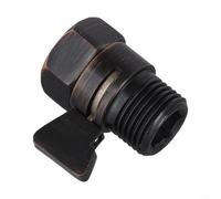 Zilimontt Black Home - Valvola di intercettazione in ottone massiccio per soffione doccia con attacco G1/2", regolatore di pressione e regolazione rapida del flusso d'acqua