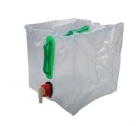 Zilimontt Borsa dell'acqua pieghevole da 20 l, in PVC, portatile, con doppi manici e fibbia per appenderla, per campeggio, escursionismo, spiaggia, lavaggio auto, barbecue e (15 L)