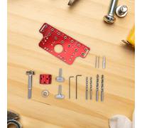 Zilimontt Calibro per perni e cerniere per foratura di porte dell'armadio, modello 2 in 1 con distanza tra i fori 64 mm/128 mm/192 mm, strumento in lega di alluminio con 5 m (tipo B)