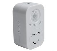 Zilimontt Campanello di benvenuto con sensore di movimento registrabile, saluti vocali personalizzabili, grandangolo a 120°, rilevamento a infrarossi, design plug-in per negozi, uffici e aziende