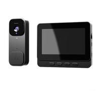 Zilimontt Campanello video intelligente con display da 4,3 pollici, citofono senza fili, telecamera HD, conversazione bidirezionale, monitor senza fili, lunga durata della batteria, facile
