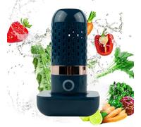 Zilimontt Capsula purificatore alimentare wireless ionizzata acqua detergente per verdure con batteria da 4400 mAh IPX7 impermeabile per frutta carne frutti di mare cereali stoviglie gioielli blu