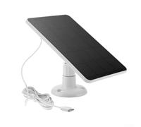 Zilimontt Caricatore solare da esterno da 4 W con cavo da 3 m per telecamere di sicurezza Blink, pannello in silicone monocristallino con supporto regolabile (C bianco)