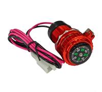 Zilimontt Caricatore USB per moto con bussola sul coperchio realizzato in lega di alluminio per l'installazione del manubrio di ricarica gadget elettronici