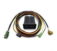 Zilimontt Cavo di interfaccia audio wireless CarPlay con pulsante di commutazione presa USB AUX per installazione 7 MK7 B8 MIB2 - Materiale ABS nero