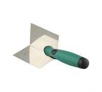 Zilimontt Cazzuola angolare in acciaio inox per cartongesso e cemento, angolo di 90 gradi con manico in gomma antiscivolo, interno ed esterno per set di bordatori, 21 cm (8,27 (interno 1 pz)