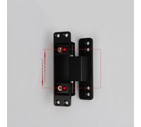 Zilimontt Cerniera regolabile in lega di zinco, 114 x 28 mm, resistente, cerniera 2D nascosta con angolo di apertura di 110°, per porte interne di armadi e bagno, nera o bianca (nero)