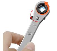 Zilimontt Chiave a cricchetto per refrigerazione /4" 3/8" 3/16" 5/16" Square Drive reversibile per HVAC strumento per valvole di accesso, chiave di servizio resistente