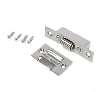 Zilimontt Chiavistello a rullo in acciaio inox per armadietti e ante in legno con finitura argento e per una facile installazione della cerniera alla parete