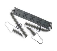 Zilimontt Cintura massaggiante regolabile per tapis roulant vibrante per allenamento della vita e del tronco, costruzione in nylon e ABS, larghezza 7,5 cm, lunghezza 170-262 cm, grigio