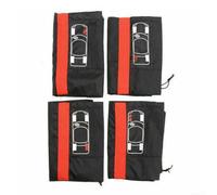 Zilimontt Confezione da 4 custodie per pneumatici di scorta con maniglia, regolabili e rinforzate per SUV, furgoni, berlina, per pneumatici da 13 a 23 pollici (taglie S e L incluse) (cintura rossa L)