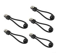 Zilimontt Confezione da 5 clip elastiche con manopole in nylon, corde elastiche per tende, barche, yacht, camper e camion, per chiusure in nylon e gomma durature per esterni